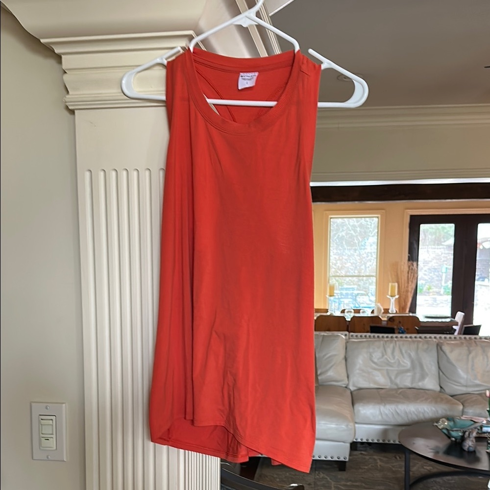 Athleta Bright Orange Sleeveless Top